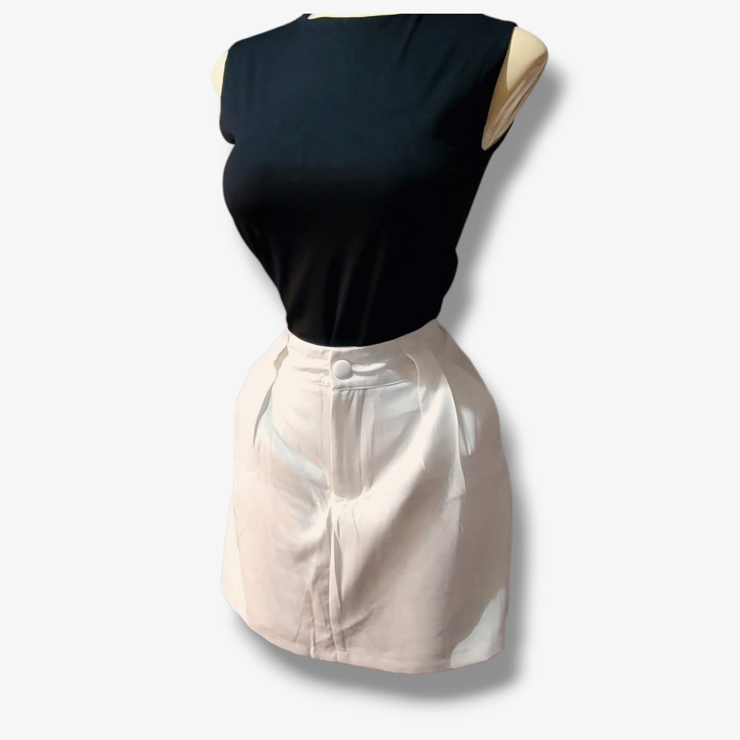 Falda-short de cintura alta