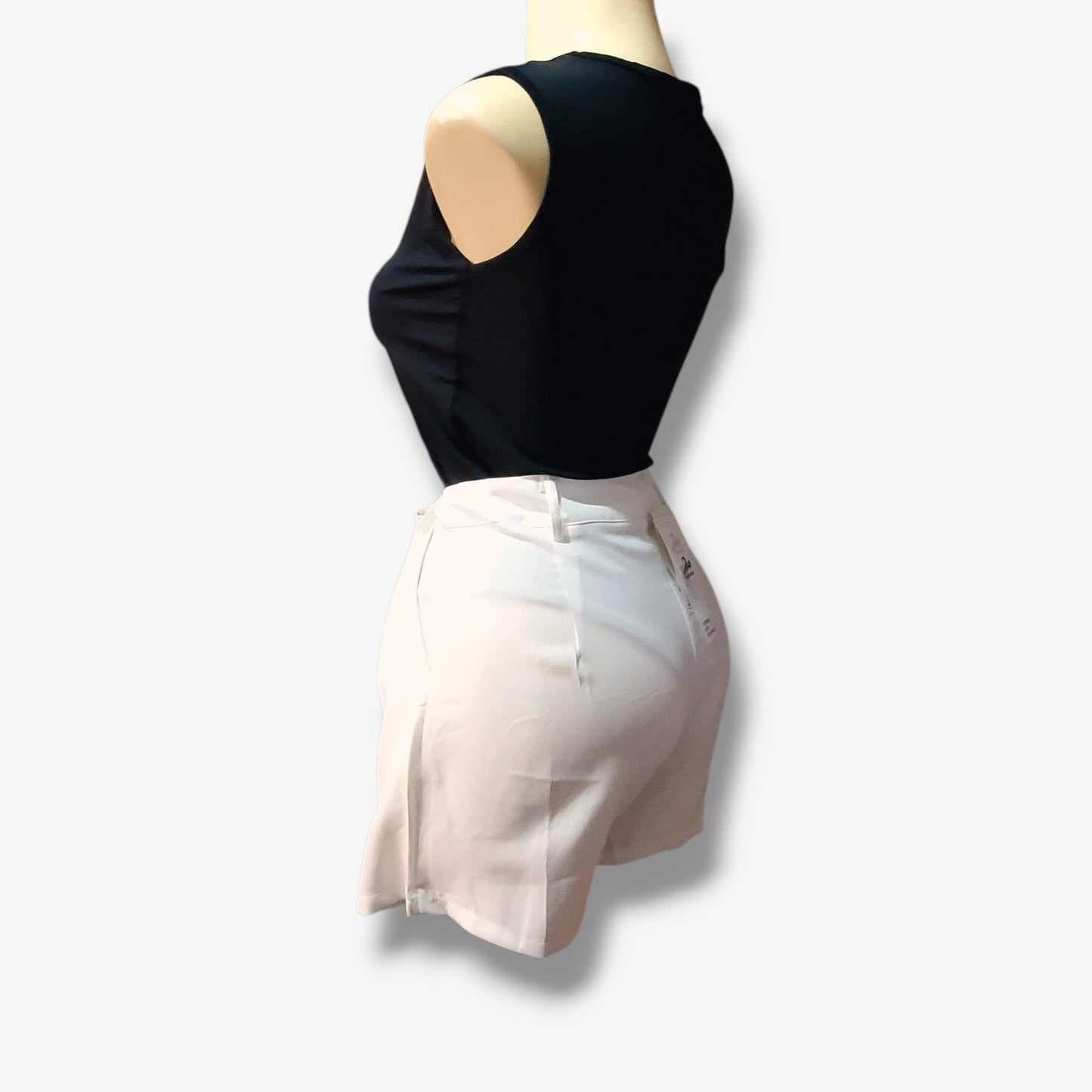 Falda-short de cintura alta