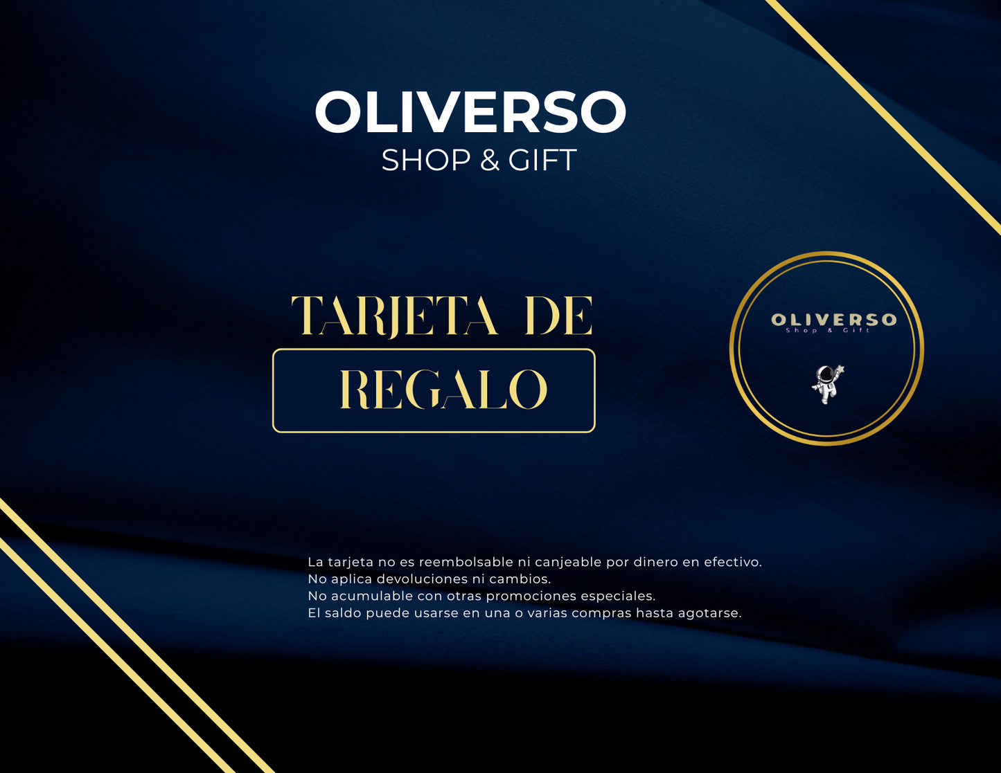 Tarjeta de regalo Oliverso / Tema Azul