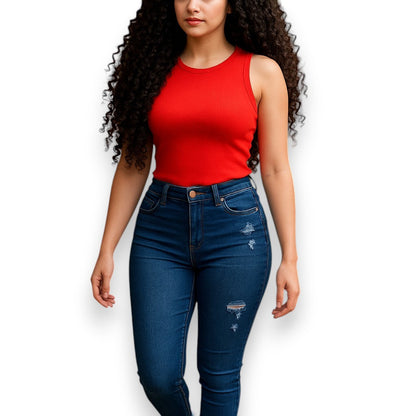 Blusa tipo chaleco corta