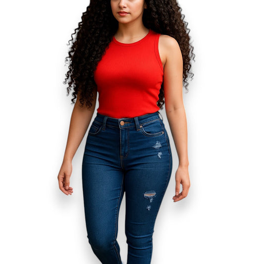 Blusa tipo chaleco corta