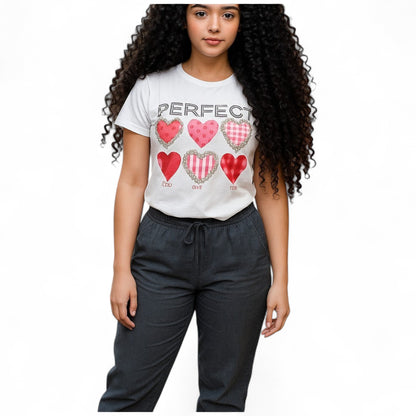 Camisa de cuello redondo con perlas y piedras remachadas