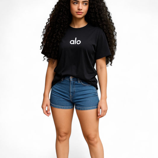 Playera con estampado tipo "Alo" – Talla oversize disponible